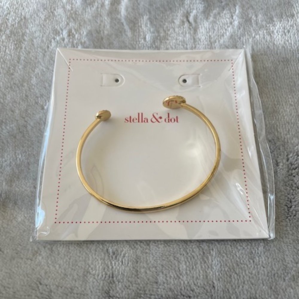 Stella & Dot Pave Disc Cuff - Gold
